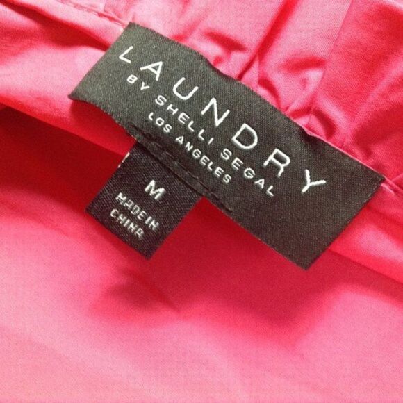 Laundry by Shelli Segal Poplin Ruffle Neck Blouse size M - Picture 6 of 6